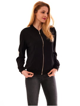 Bluza Dama Cu Fermoar Fancy Neagra