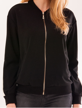 Bluza Dama Cu Fermoar Fancy Neagra