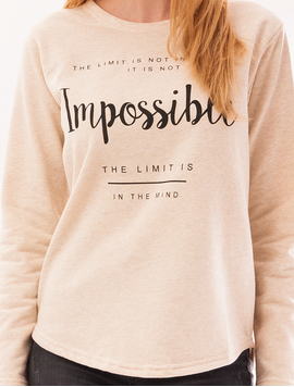 Bluza Dama Cu Imprimeu Impossible Bej