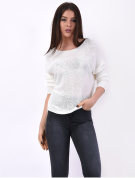 Bluza Dama Cu Maneca Lasata Restless Alba