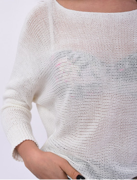 Bluza Dama Cu Maneca Lasata Restless Alba