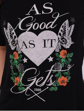 Bluza Dama Cu Imprimeu As Good As It Neagra