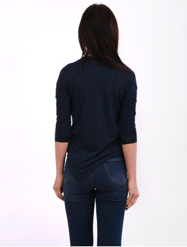 Bluza Dama Cu Imprimeu World Tour Bleumarin