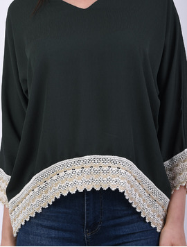 Bluza Dama Cu Broderie La Baza Challenge Verde