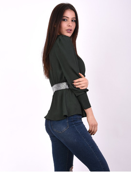 Bluza Dama Cu Elastic In Talie Attract Verde