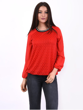 Bluza Dama Din Voal Si Dantela Worker Rosie