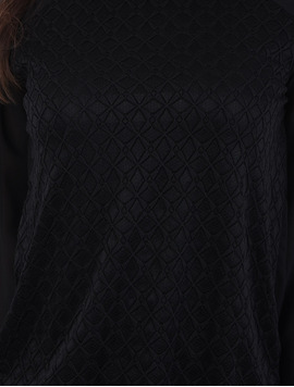Bluza Dama Din Voal Si Dantela Worker Neagra