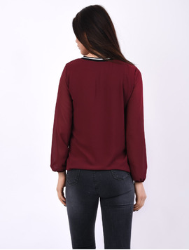 Bluza Dama Din Voal Si Dantela Worker Grena