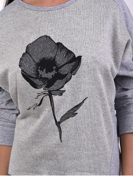 Bluza Dama Cu Maneca Lasata Bucket Gri