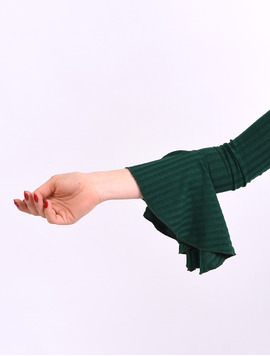 Bluza Dama Cu Maneca Clopot Basic Verde