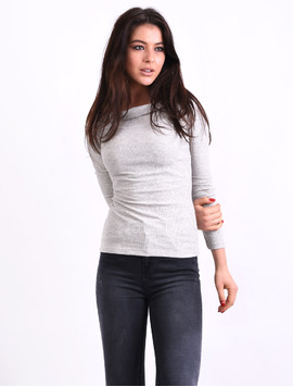 Bluza Dama Cu Guler Barcuta Sing Gri
