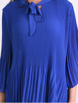 Bluza Dama Din Voal Plisat Reform Albastra