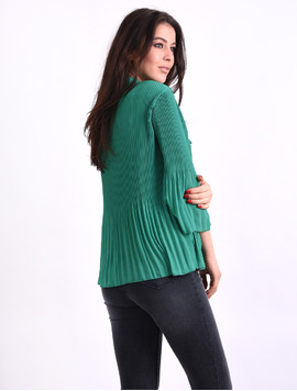 Bluza Dama Din Voal Plisat Reform Verde