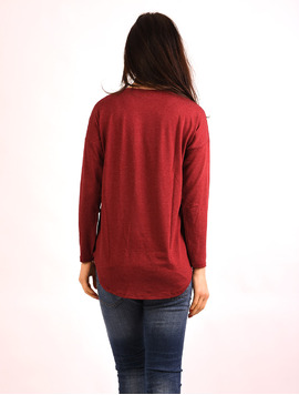 Bluza Dama Cu Aplicatii Decorative Connect Grena