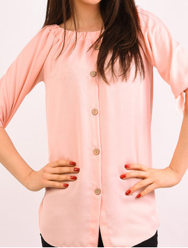 Bluza Dama Cu Nasturi Smile Roz