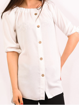 Bluza Dama Cu Nasturi Smile Alba
