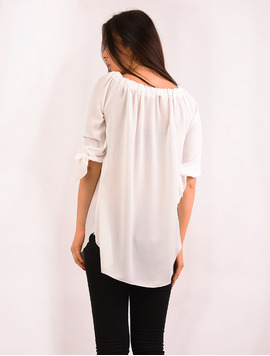 Bluza Dama Cu Nasturi Smile Alba