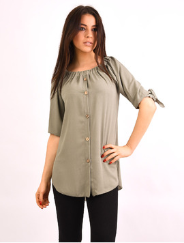 Bluza Dama Cu Nasturi Smile Gri