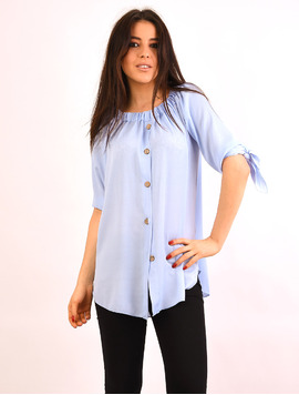 Bluza Dama Cu Nasturi Smile Bleu