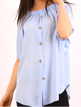 Bluza Dama Cu Nasturi Smile Bleu