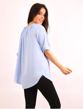 Bluza Dama Cu Nasturi Smile Bleu