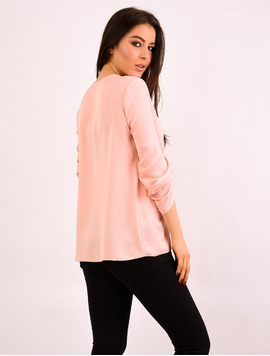 Bluza Dama Cu Colier Moments Roz