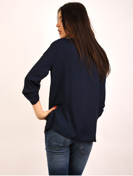 Bluza Dama Cu Colier Moments Bleumarin