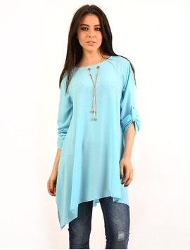 Bluza Dama Din Voal In Colturi Best Bleu
