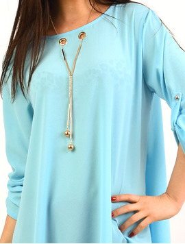 Bluza Dama Din Voal In Colturi Best Bleu