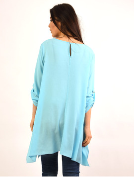 Bluza Dama Din Voal In Colturi Best Bleu