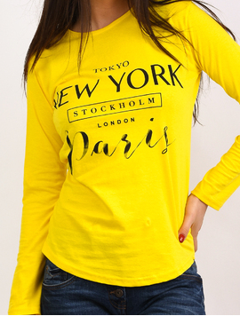 Bluza Dama Cu Imprimeu Tokyo Galbena