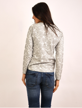 Bluza Dama Cu Bulbi Si Imprimeu Home Gri