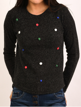 Bluza Dama Cu Bulbi Home Negru Inspicat