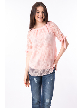 Bluza Dama Din Dantela Magic Roz