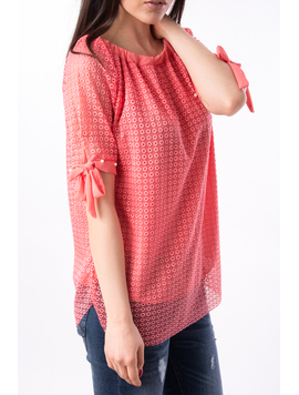Bluza Dama Din Dantela Magic Corai