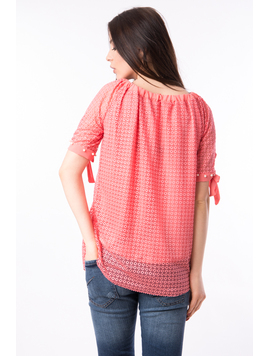 Bluza Dama Din Dantela Magic Corai