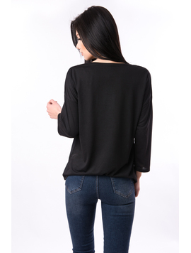 Bluza Dama Cu Imprimeu Do Not Limit Neagra