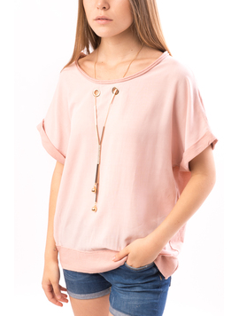 Bluza Dama EleganceNecklace Roz Fanat