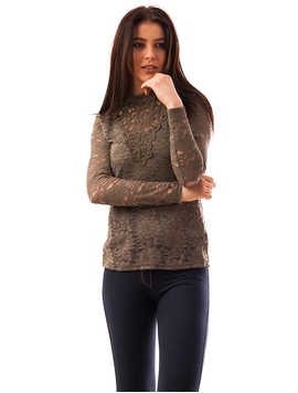 Bluza Dama Din Dantela Rushing Kaki