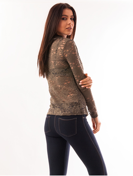 Bluza Dama Din Dantela Rushing Kaki