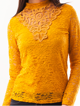 Bluza Dama Din Dantela Rushing Mustar