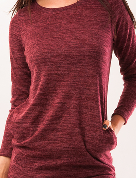 Bluza Pufoasa Cu Buzunare Milano Grena