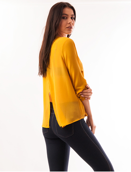 Bluza Dama Din Voal Coziness Mustar