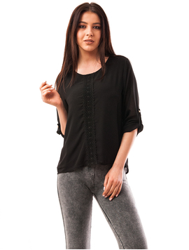 Bluza Dama Din Voal Coziness Neagra