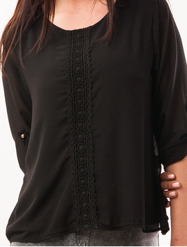 Bluza Dama Din Voal Coziness Neagra