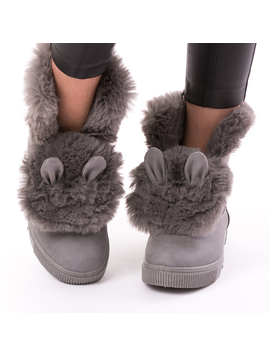 Bocanci Dama BunnyFurr Gri