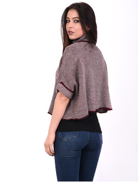 Bolero Dama Scurt Hide Grena