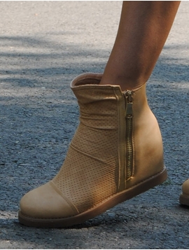 Botine Dama Cu Platforma Crem