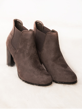 Botine Dama Cu Toc Si Elastic Trash Gri