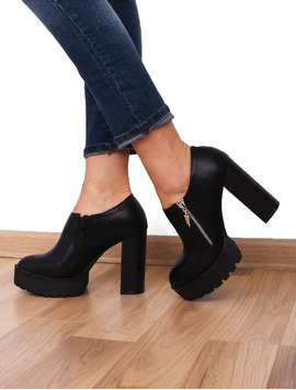 Botine Dama Cu Platforma Escape Negre